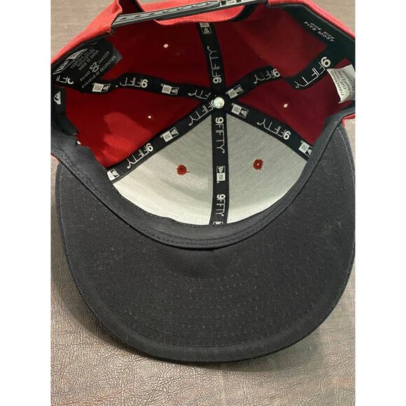 Quicksilver 9Fifty New Era Snapback Red Black One Size Fits Most Skate Surf - Picture 4 of 9